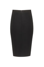 Load image into Gallery viewer, Livia Skirt в черно - елегантна миди пола DENIZZIA, задна част